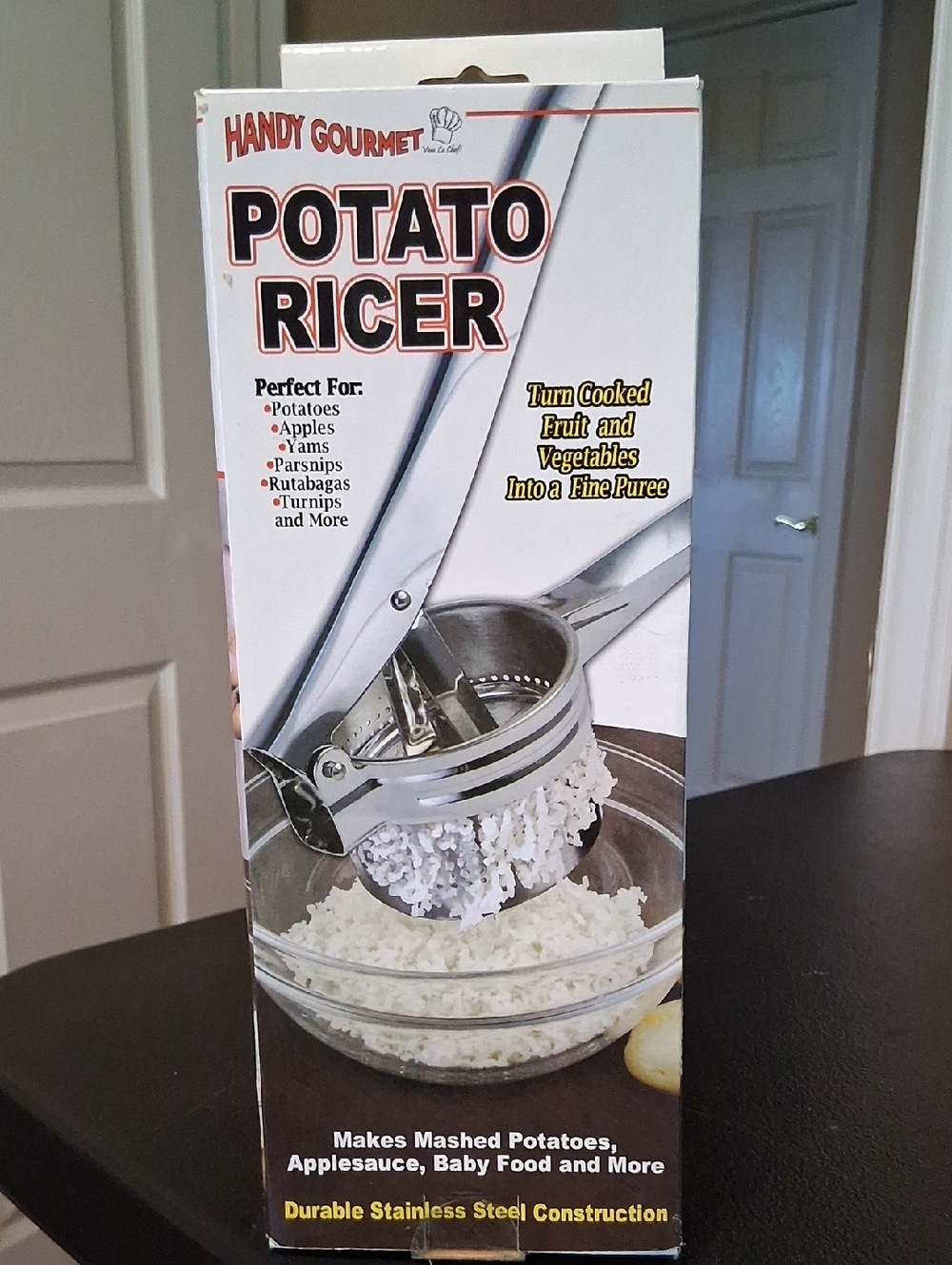 Potato Ricer - Stainless Steel Makes Smooth Potatoes, Purees, Baby Food